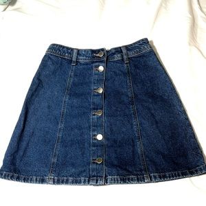 Dark Blue high waisted Demon Jean skirt